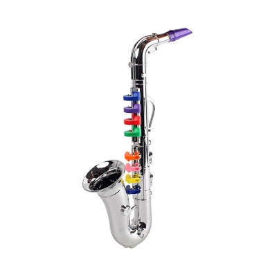 Click N' Play Saxophone with 8 Colored Keys,  Silver