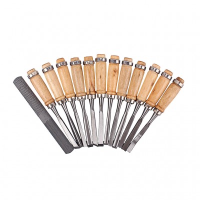 13 Pcs/bag Wood Carving Hand Chisel Knife Tool Sharp Cutter Set Woodworking Tools Kit Carrying Case