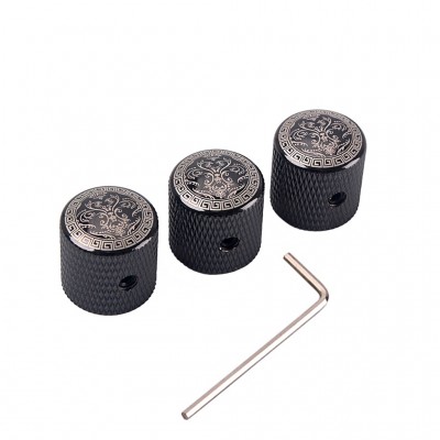 Metal Electric Guitar Knobs Bass  Durable Metal Volume Tone Cap Dome Knobs Guitarra Cap Tone Control Knobs