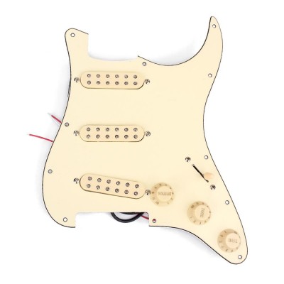 3-ply Loaded Prewired Pickguard SSS- milk