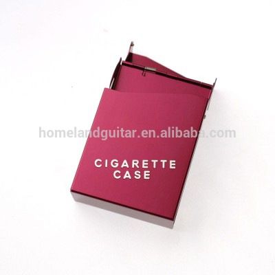 Cigarette Tobacco Case Holder Store (Assorted) Cigs Smoke Nicotine Metal Box Red