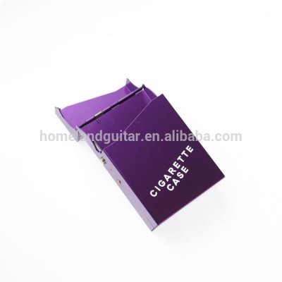 Cigarette Tobacco Case Holder Store (Assorted) Cigs Smoke Nicotine Metal Box Purple