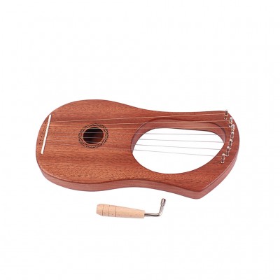 Lyre Harp 7 String Harp Portable Small Harp with Durable String Musical Instrument Stable Sound Quality Harp